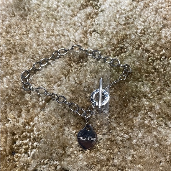 Tiffany & Co Silver 925‎ Heart Tag Toggle Bracelet